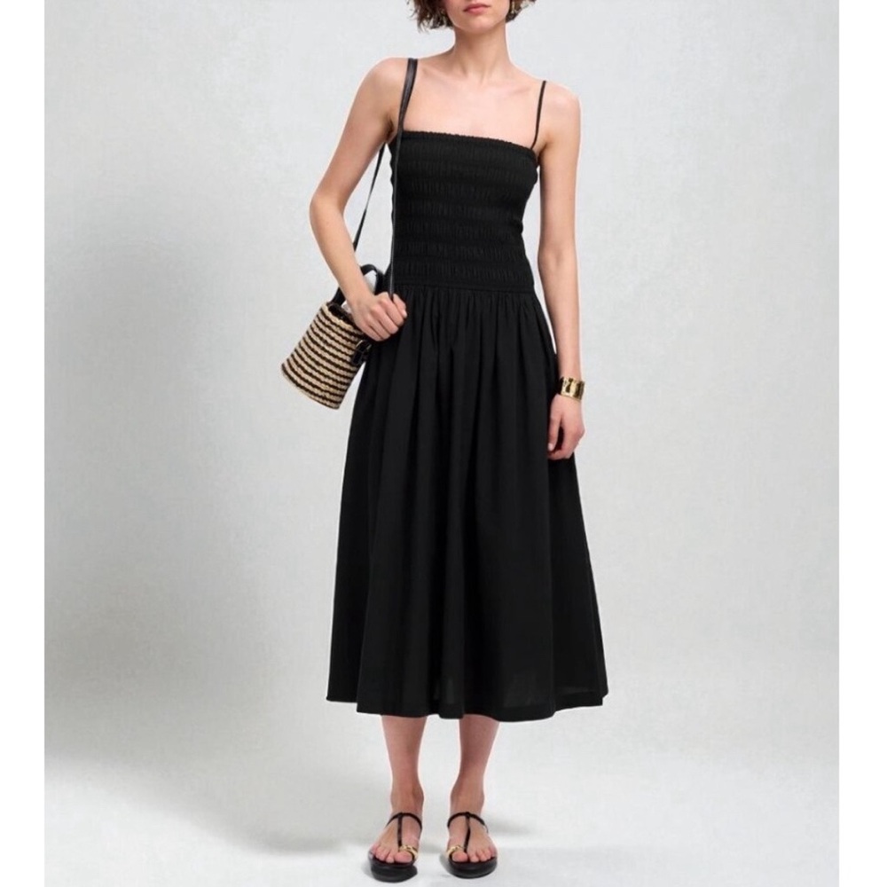 MADEWELL Black Smocked Maxi Dress NV452